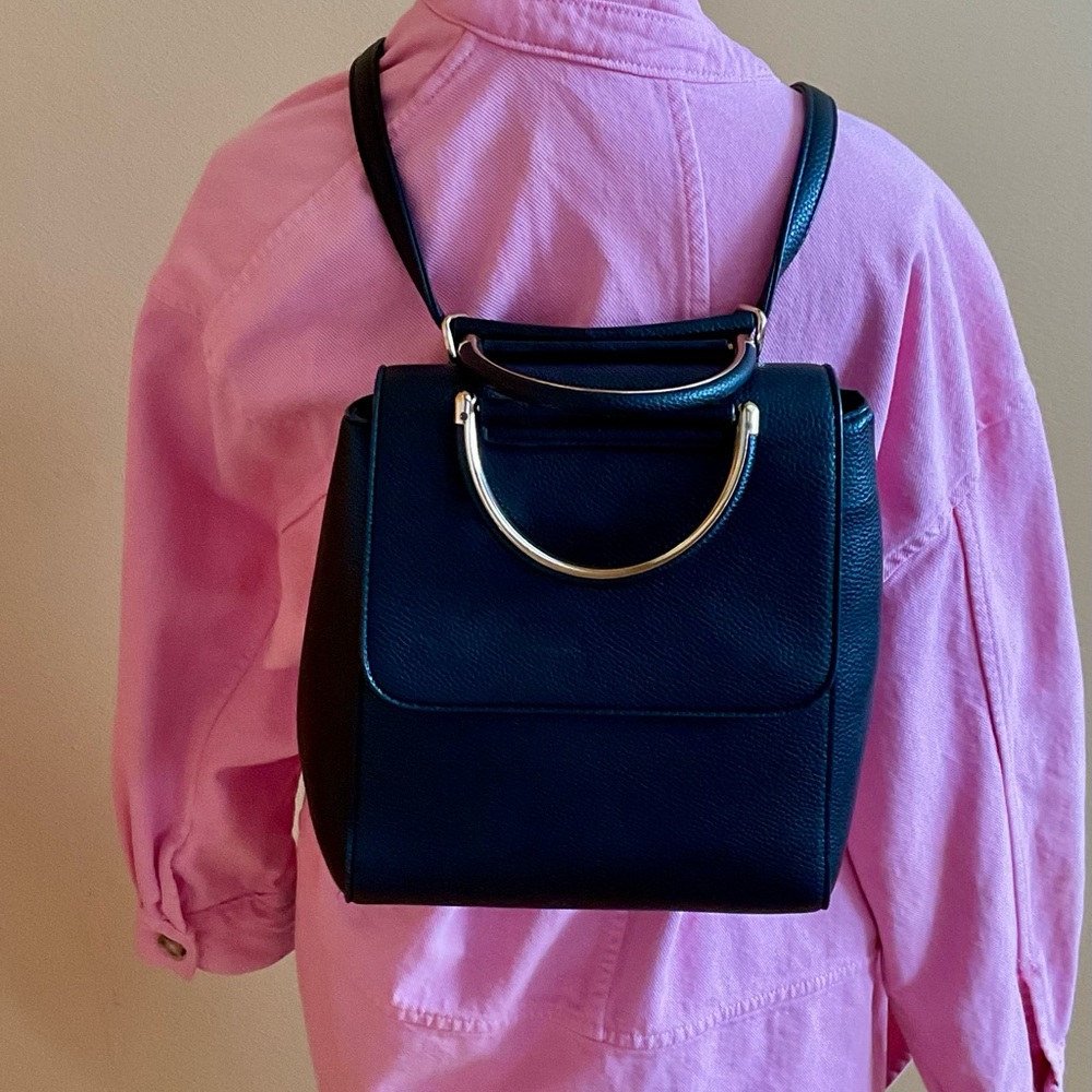 Miztique Convertible Backpack Crossbody With Gold Accents